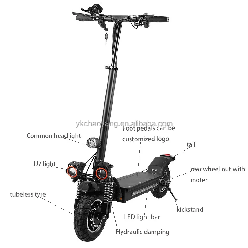 Wholesale 2000w Big Power Dual Motor Power Electric Scooters For Adult
