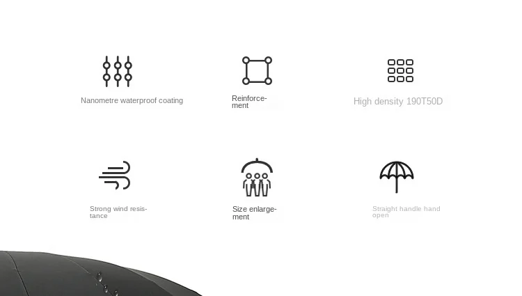 Japanese style 24 ribs manual straight rain umbrella