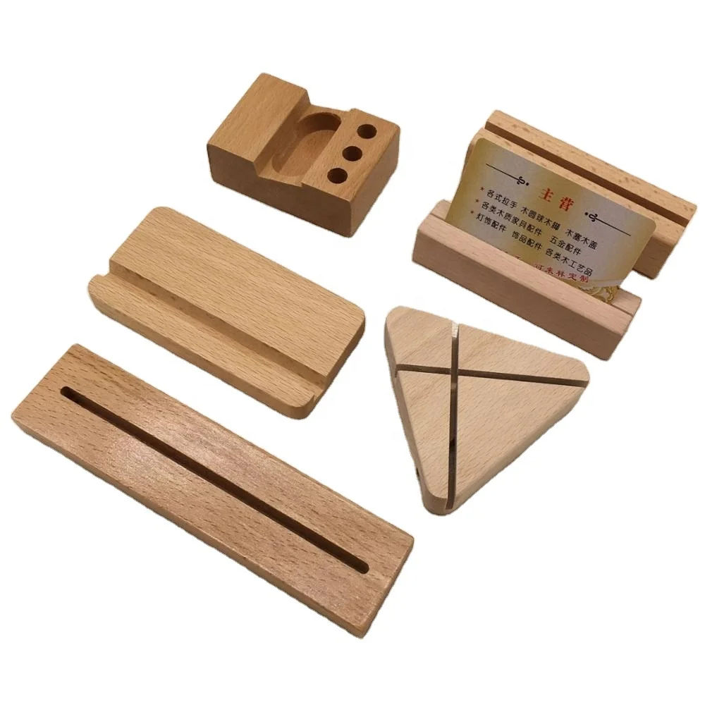Wooden Card Base Desk Business Card Display Stand Wooden Card Holder Wood Product