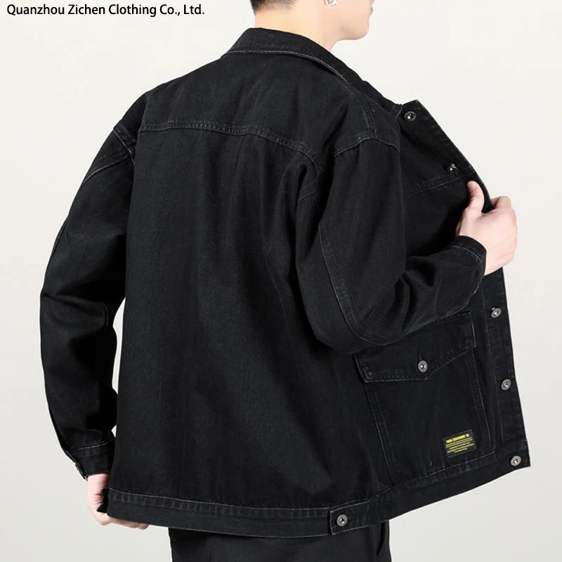 Fall Highend Denim Jacket Men's Baggy Multipocket Trend Matching