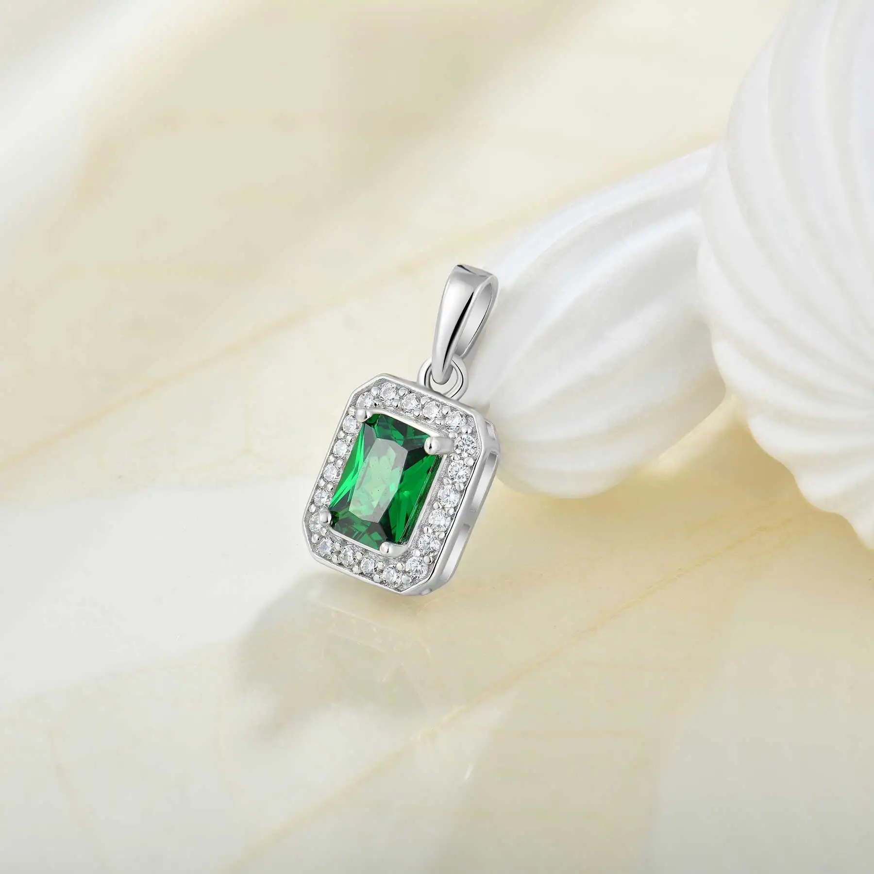 Custom Oem Women Luxury 925 Sterling Silver Square Earring Ring