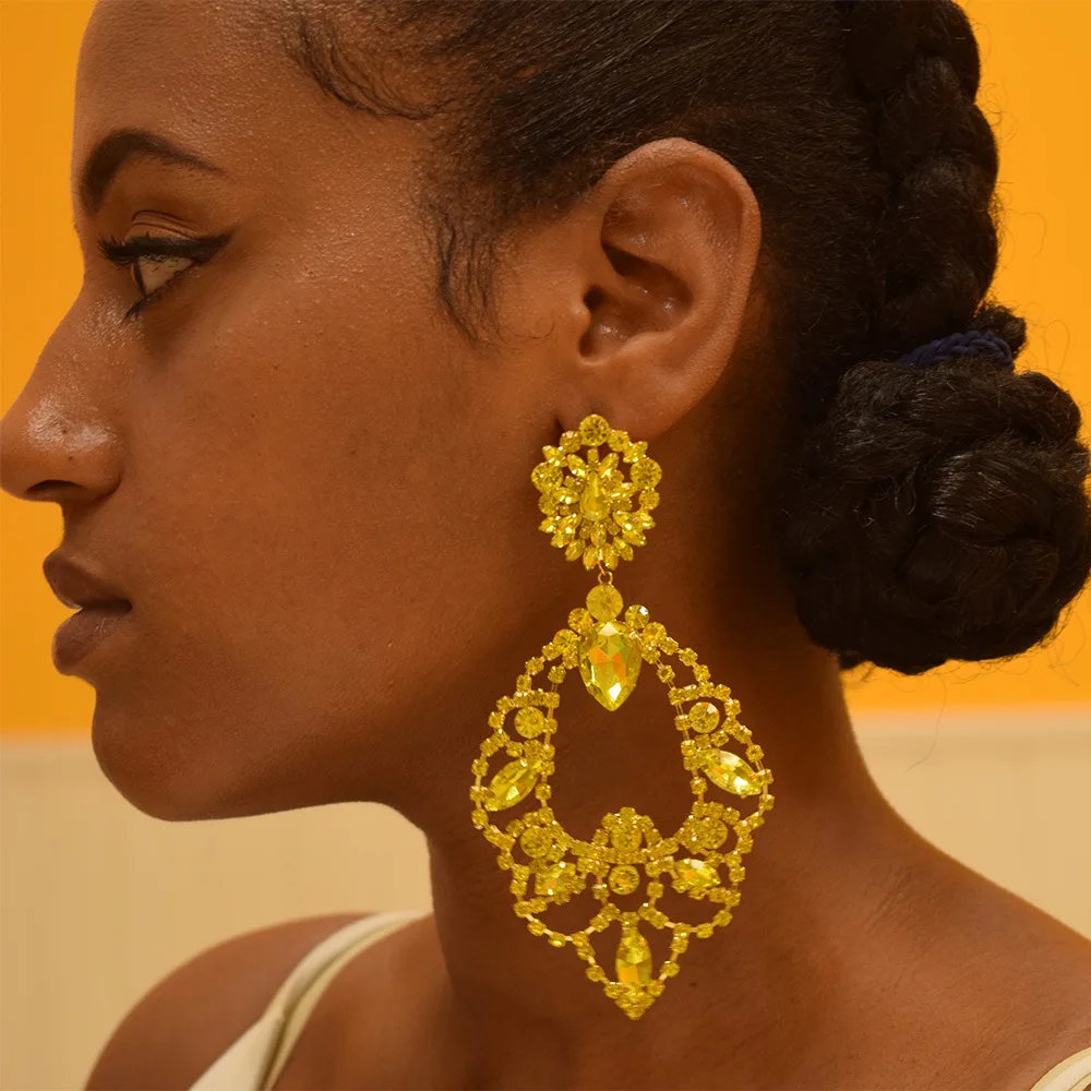 Large Hoop Earrings With Zircon Designs Jewelry Models Africa 2022 For  Woman Pictures Of Big Gold Gift Party Trendy Aaa  Buy Big Hoop Earrings Earrings For Women With Short HairCrystal Large Hoop