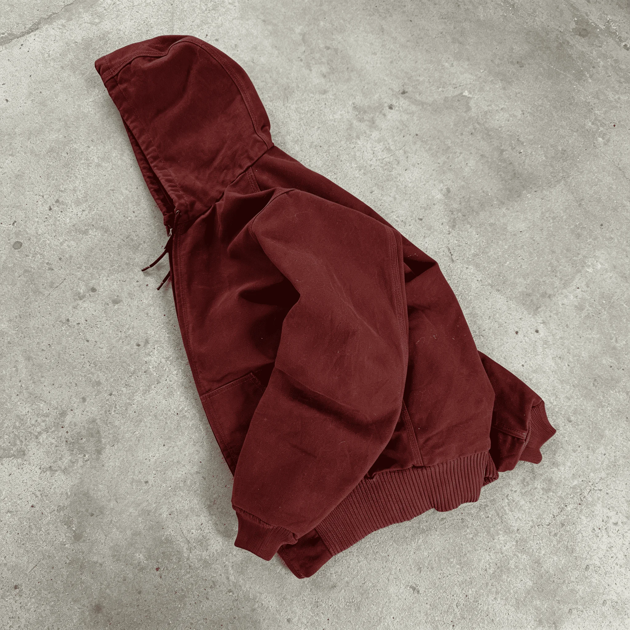 Custom Vintage Stone Wash Jacket Thick Cotton Zipper Red Hoodie Heavyweight Acid Washed Zip up Double Sided Hoodie for Men gallery 3