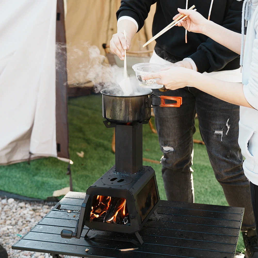 Camping Stove Wood And Propane Cook Stove Outdoor Camping Indoor
