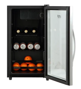 SL-45 Portable Hotel Use 60-99L Small Capacity Electric Single Door Ice Bar Glass Door Refrigeration Fridge Home