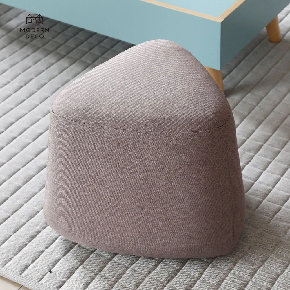 takhta bilik keluarga pink beludru bulat pouf ottoman