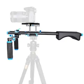 Best Price for YELANGU D2 Portable Filmmaker System DSLR Shoulder Rig With Camera Mount Slider and Dual Handgrip detail image