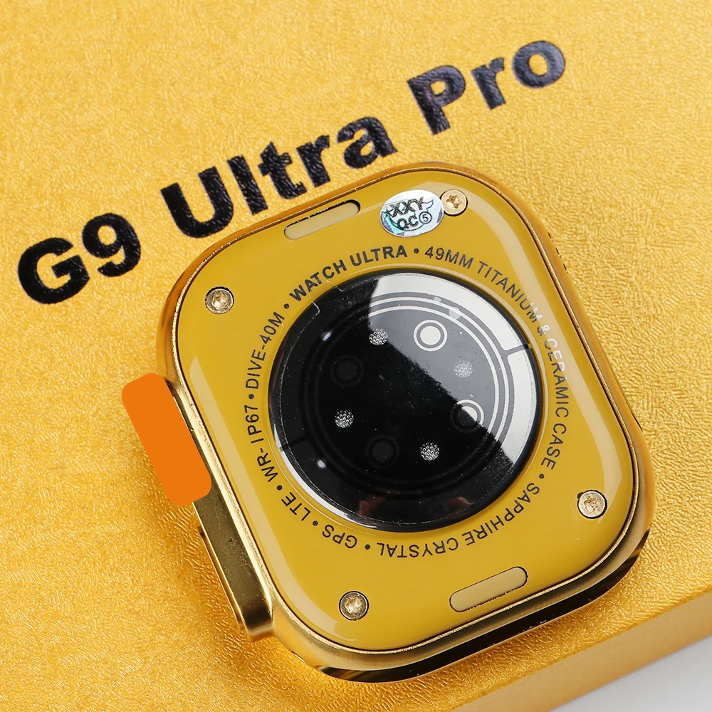 Smartwatch G9 Ultra PRO Gold de 49 mm Serie 9 + Set de Correas