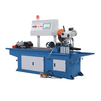 Pipe cutting machine 45 degree Angle pneumatic automatic burr free machinery iron stainless steel pipe metal cutting circularsaw