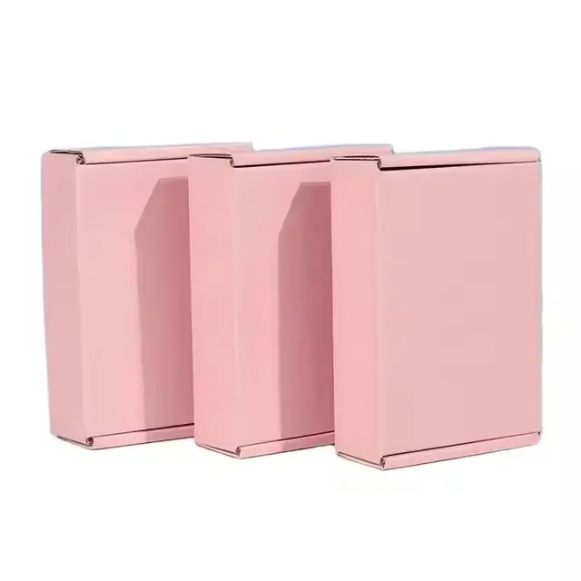 Hot selling custom environmentally friendly shipping boxes, printed pink packaging, gift boxes, corrugated cardboard boxes