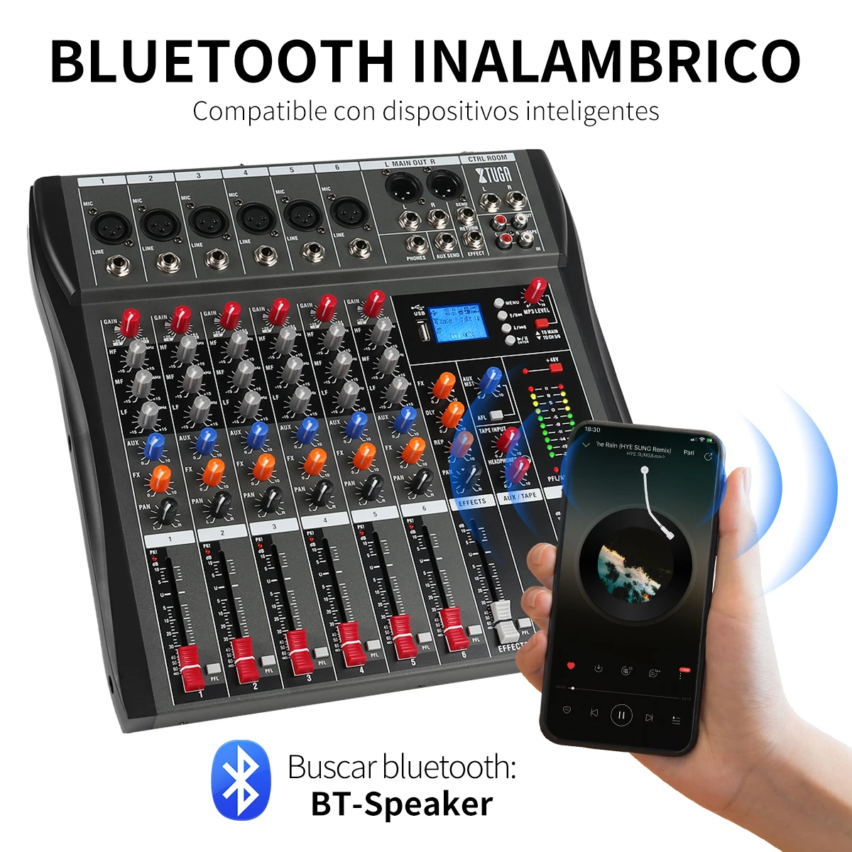 Mixeur Professionnel Weymic SE-60 6 Canaux Avec USB Et Bluetooth Pour Karaoké DJ