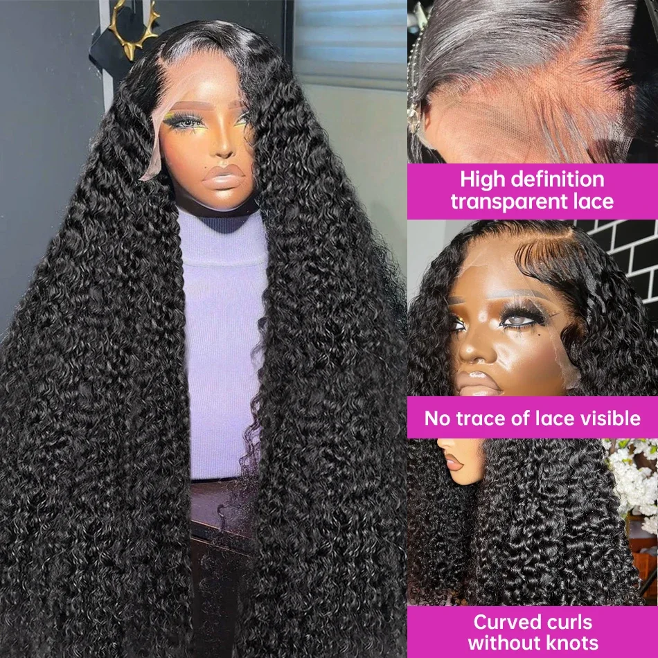 5x5 Closure Wig 13x4 13x6 HD Curly Lace Frontal Wigs Deep Wave Lace Front Human Hair Wig Transparent Water Wave Wigs Human Hair_voghion.com