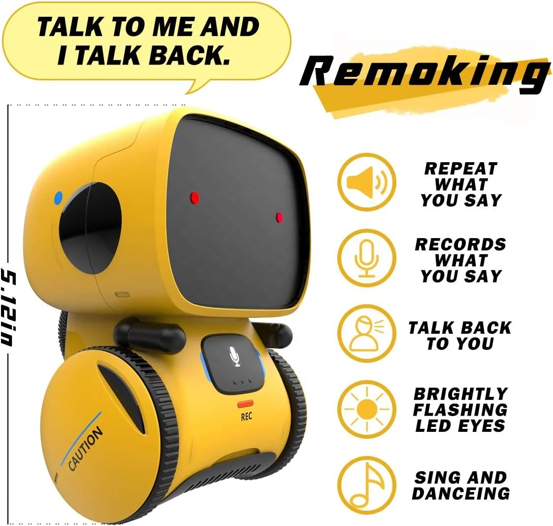 RC Robot Toys Smart Talking Intelligent STEM Robots Touch and Voice Control Remote Control Robot Toys