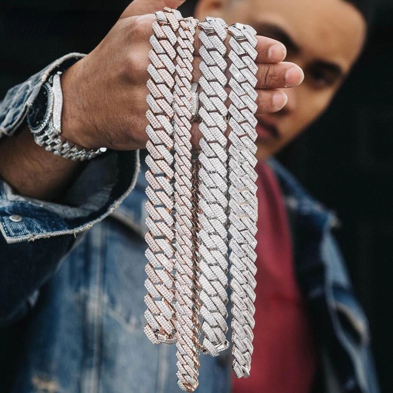 Iced Out Bling 19mm Miami Cuban Chain - Perfect for Parties