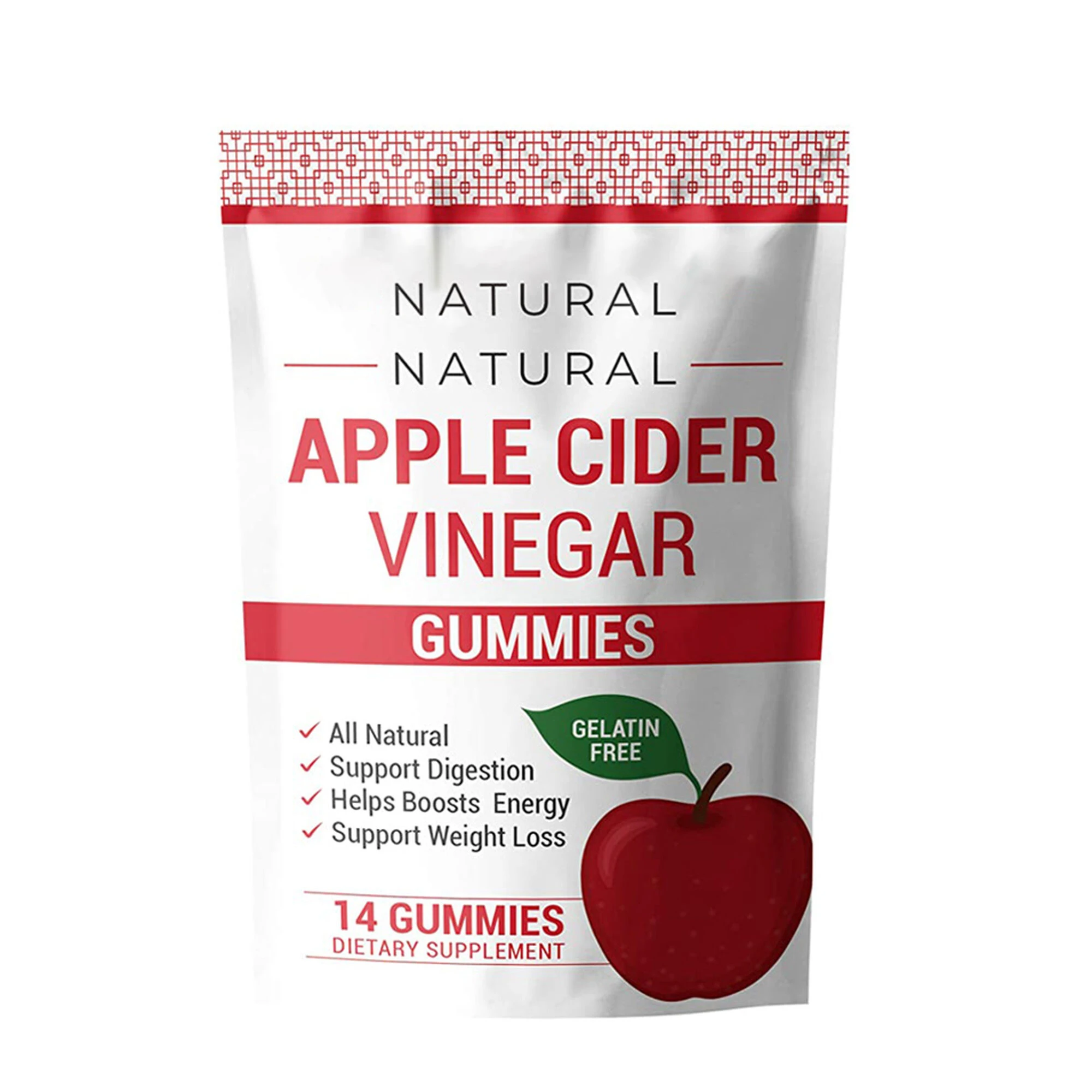 Sugar Free Slimming Gummy With The Mother ACV Apple Cider Vinegar Detox Vitamins Supplements Gummies