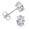 Zircon 6*8mm White Gold Plated