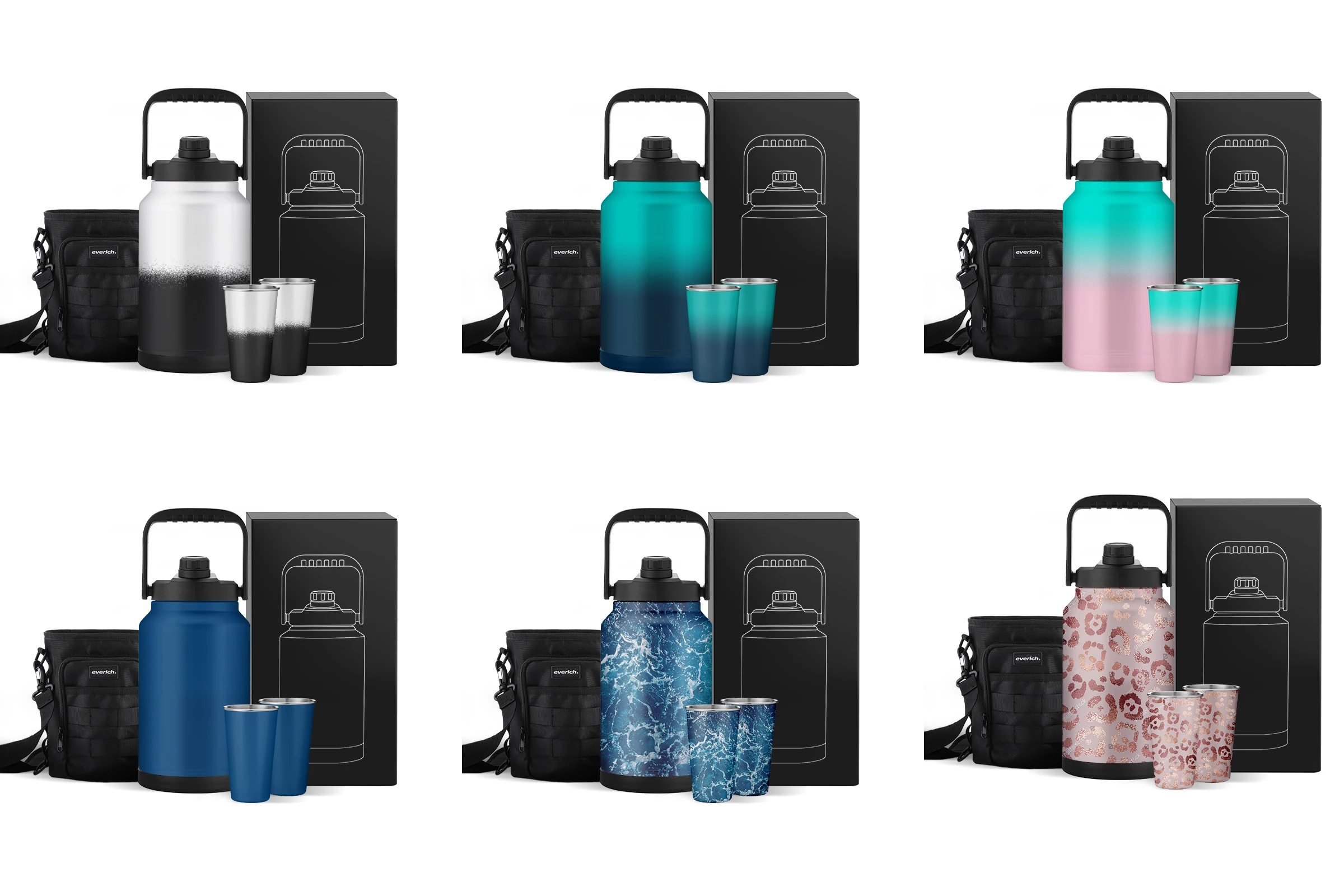 64 унции/128 унции двойная стена 304 вакуумная Изолированная машина для выращивания пива из нержавеющей стали с ручкой Крышка удивительный подарок для любителей пива