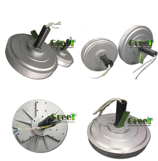 Générateur dynamo 500W 1000W 3000W 12V 24V 48V 3 phases sans engrenage à aimants permanents alternateurs CA utilisés pour les générateurs éoliens