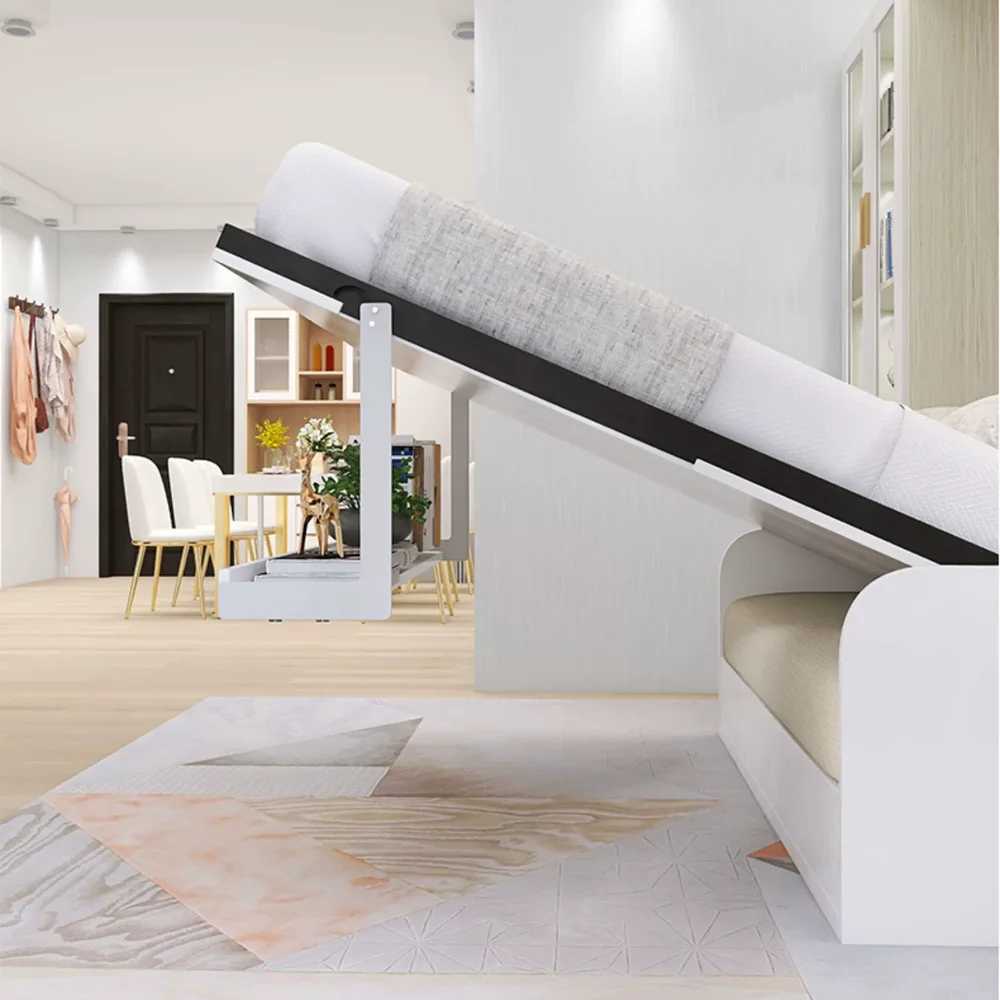 Visual Reference: Nordic Minimalism Custom Storage Wall Bed With Sofa
