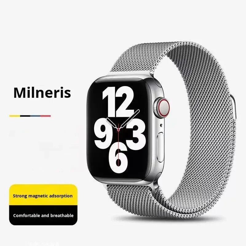 product factory direct compatible for apple watch series ultra magnetic band stainless steel for apple watch series milanese band-5