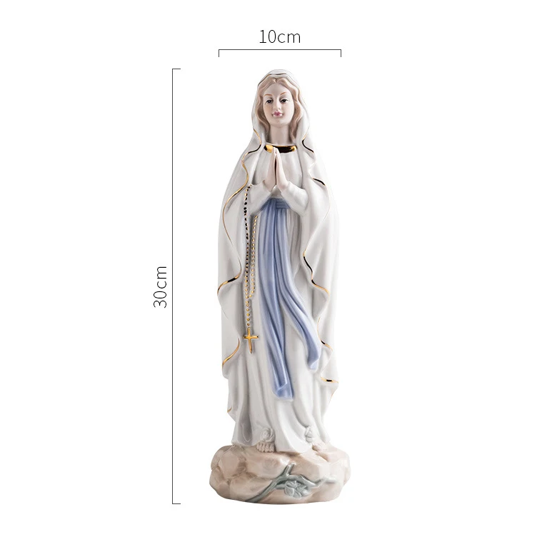 Assumption Virgin Mary With Angels Catholic Religious Crafts Statue Sculpture Figurine