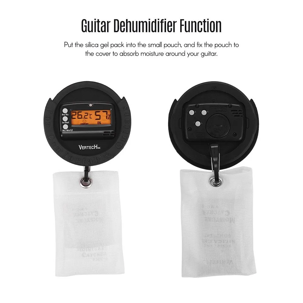 Sky85 Guitar Sound Hole Digital Hygrometer & Humidifier System Soundhole Cover Dia.85mm For Eq