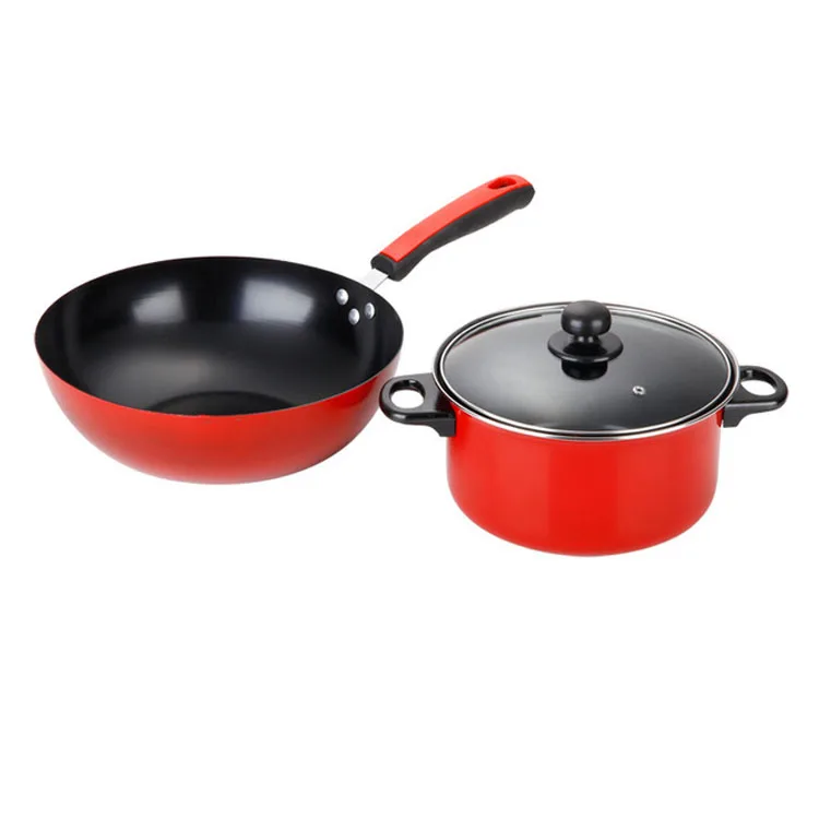 BESCO Aluminum Nonstick Cookware Set Aluminum Pot  Appearance Fry Pan Non Stick Cooker