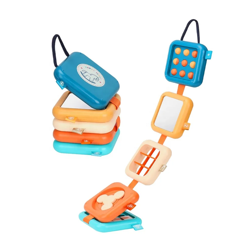 Babies Montessori Sensory Activity Busy Board Toy Infant Developmental Learning Multi-functional Foldable Cube Travel