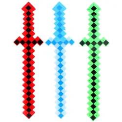 Алмазный пиксельный меч мигающий цветной мозаичный ритм светящийся меч для вечеринки со светодиодной подсветкой светящийся разноцветный светящийся детский игрушечный красный зелёный синий сила пластик