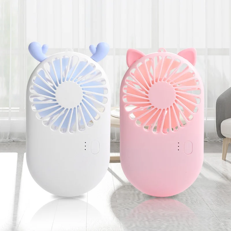 Cooler Hand-held Portable Pocket Fan Cute Mini  Cool Air Outdoor Slim And Light