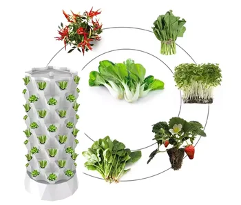 80 PCS DIY Set Hydroponic Vertical Farming Aeroponic Towers Hydroponic Pots Vertical Tower With Irrigation System