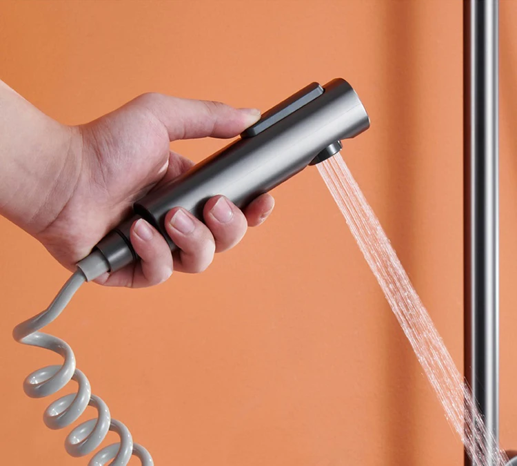 Sistema determinado termostático montado en la pared de la ducha del botón del sistema de ducha del cuarto de baño de la lluvia 4 in1