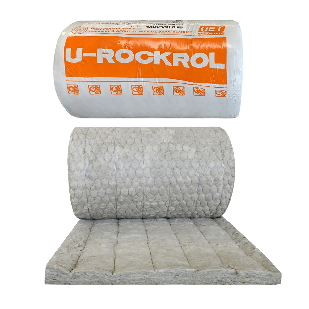 Cheap Price Thermal Insulation 60kg/m3 80kg/m3 100kg/m3  50mm 75mm 100mm Mineral Wool Rock Wool Insulation Blanket Felt Roll