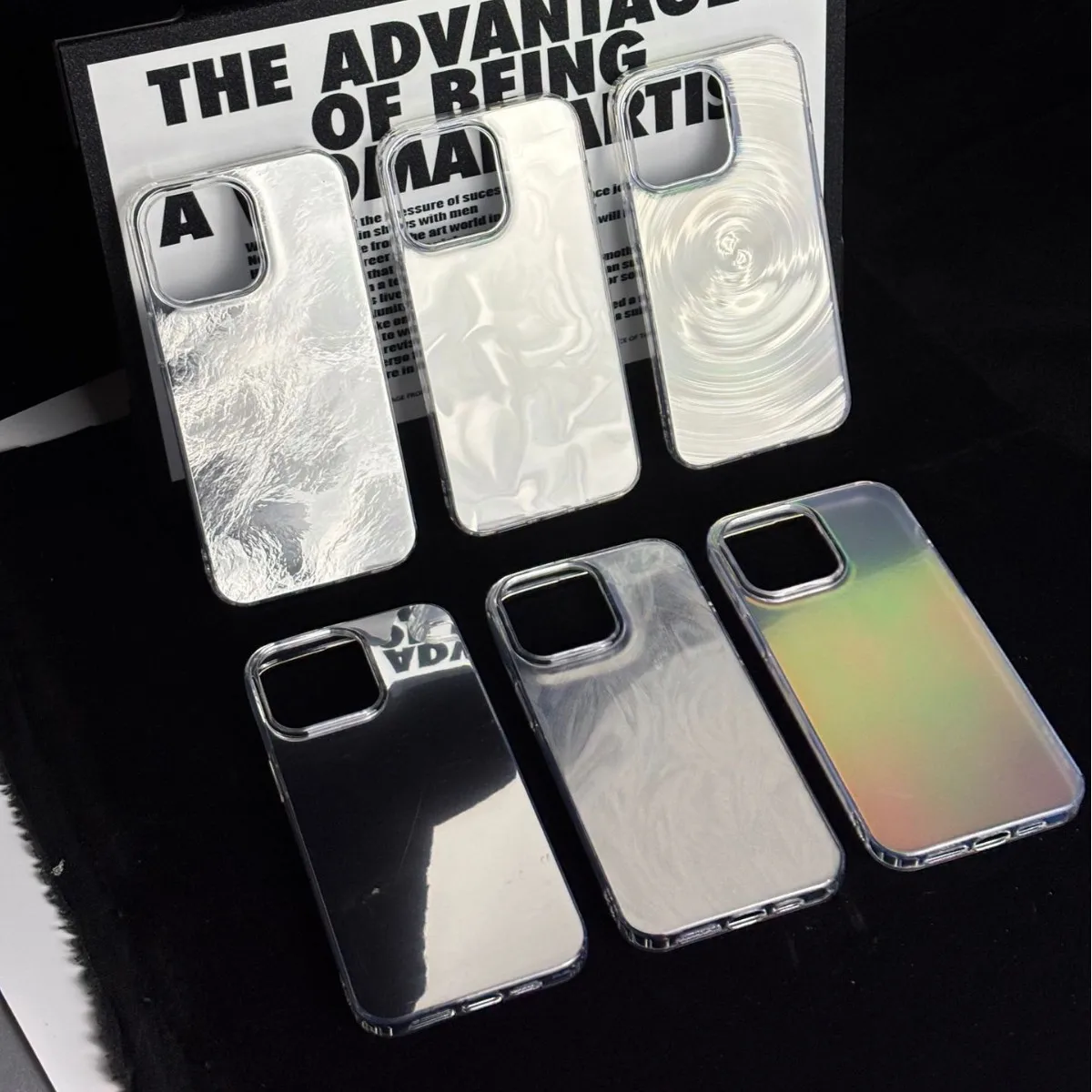 Stylish Simple Laser Vortex Texture Phone Case for iPhone 11 Case IPhone 17  16 15 14 13 11 12 Pro Max Shockproof Soft Cover
