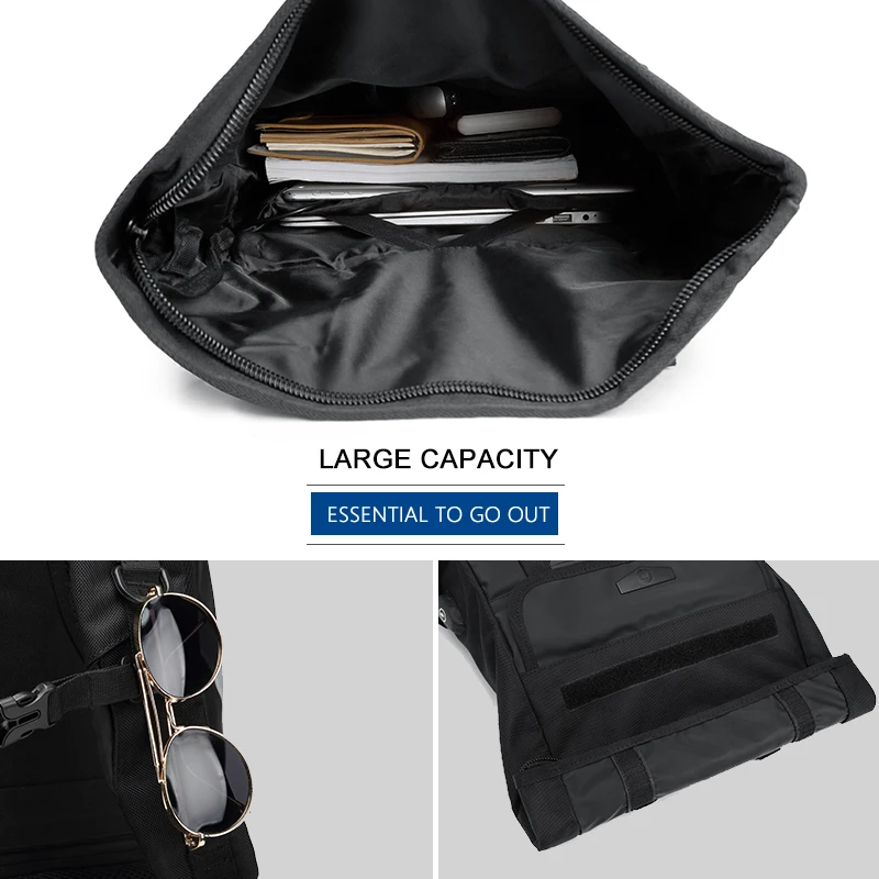 Ozuko 9066 Men's Trendy USB Backpack Multifunction Smart Travel Bag Fashion Commuting College Business Use Stylish Laptop