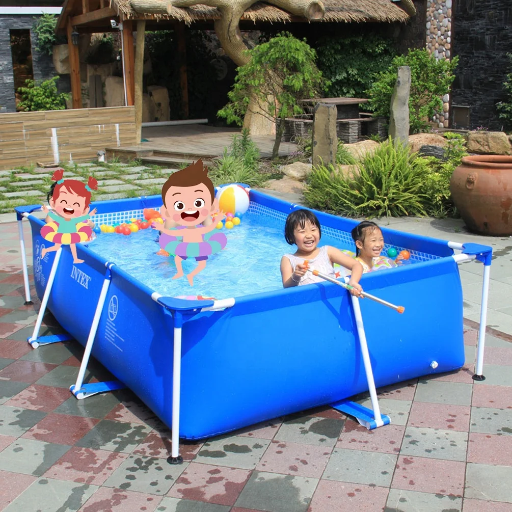 Intex 28272 300cm Rectangular Metal Frame Swimming Pool