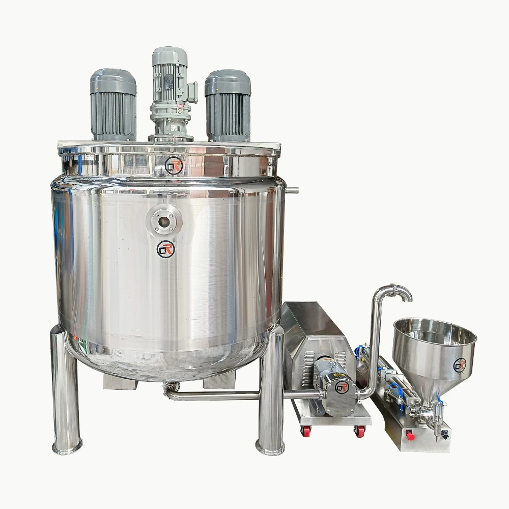 Blending Machine 300l Double Jacketed Mixing tank Shampoo Liquid Soap Sauce Jam Ketchup Industrial Heated Jacketed Mixing Tanks
