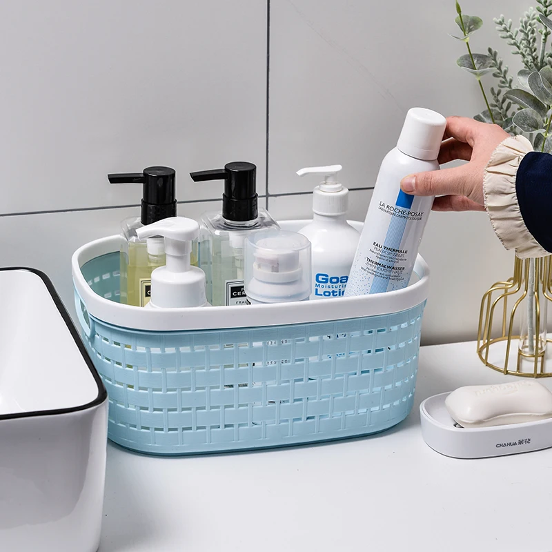 New Stackable Easy To Use Clothing Cute Plastic Woven Baskets For