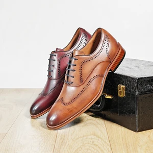 Classical Oxford Leather Shoes for Men Classy Comfortable Men's Leather Dress Shoes Stylish Customized Shoes Men