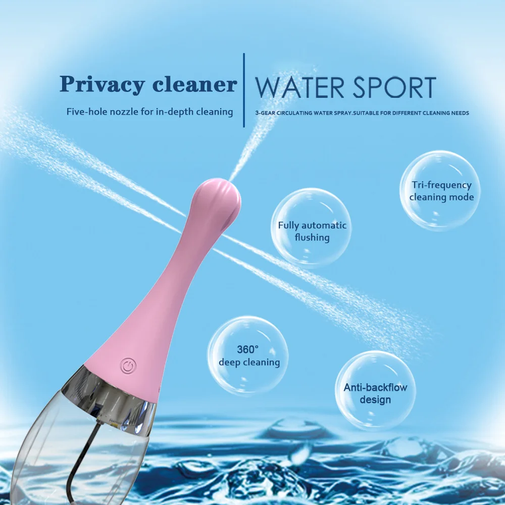 Electric Water Jet Enema Machine Anal Douche Cleaner Enema Bulb  Sex Toy for Women Couples