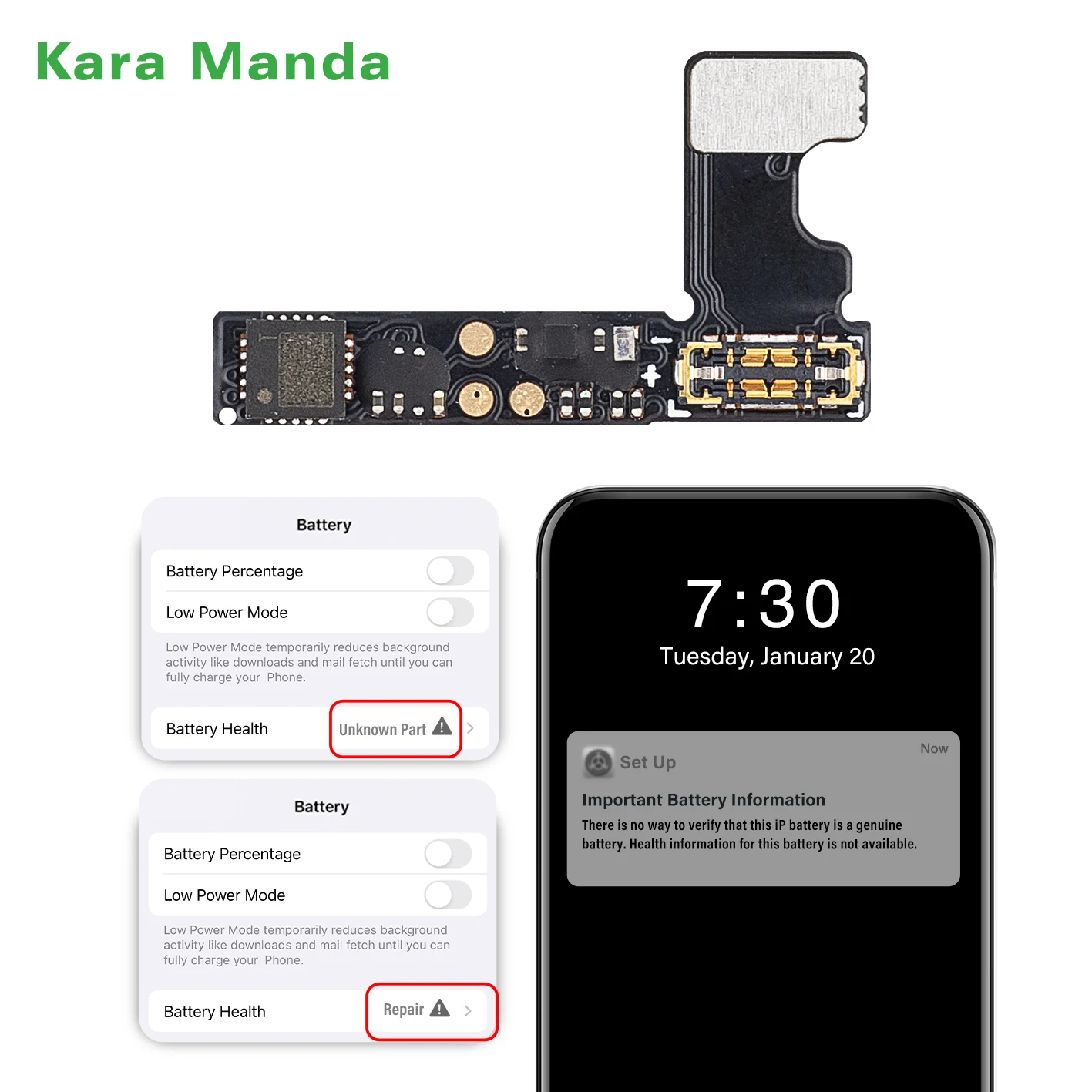 Батарея Kara Manda для телефона iPhone 11-13Promax
