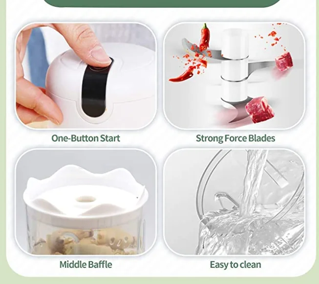 Domestic ginger, garlic, rice and chili pepper stirrer mechanical small meat mincer multi-function