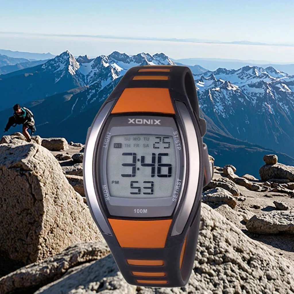 Xonix FK High-Performance Sport Electronic Watch for Men and Women Waterproof and Shockproof with Square Case
