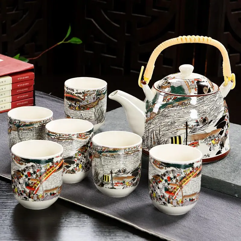 Conjunto de chá dehua tradicional chinês de porcelana branca, conjunto  completo de cerâmica kung fu, madeira sólida, bandeja de chá, cerimônia de  chá