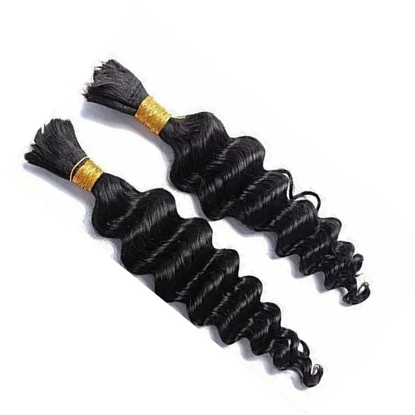 Vendita di extension per trecce e tessitura di capelli umani Remy brasiliani con onde profonde_voghion.com