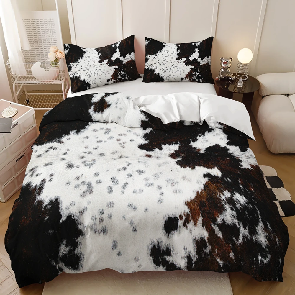 Premium Luxury Leopard Print Milk Pattern Personalized Fashion Digital Printing Bedding Winter Duvet Cover