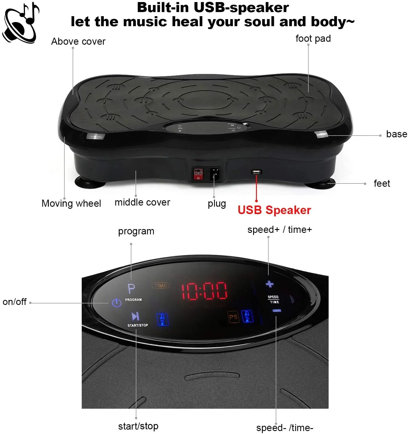 Whole Body Shape Exercise Vibration Plate Plate Vibration Fitness Massage  Workout Machine Pink Purple Crazy Fit Massage