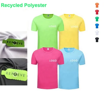 Custom Repreve RPET Polyester T Shirt for Men Women Plain Eco-friendly Recycled Sport Marathon Running Gym Quick Dry Clothing