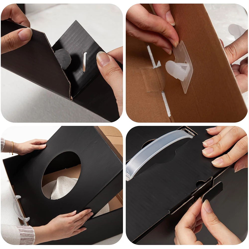 Custom Large Wide Brim Cap Fedora Hat Gift Paper Boxes Packaging Panama