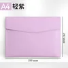 Bolsa para documentos de cuero suave A4 violeta [Puede contener hasta aproximadamente 100 hojas de papel A4]